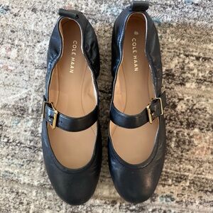 Cole Haan Black Womens Graclyn Mary Jane  Ballet Flat 10